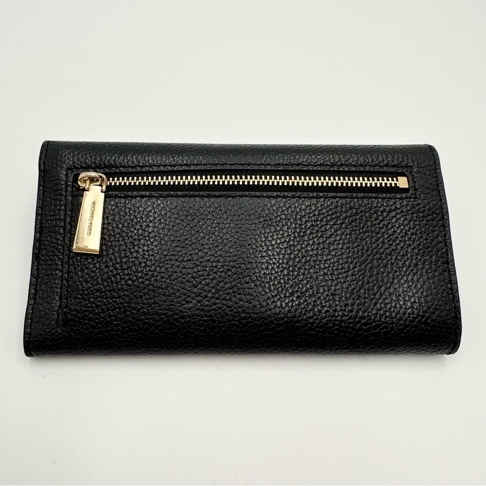 Michael Kors Black Leather Slim Trifold Envelope Wallet - Picture 4 of 11